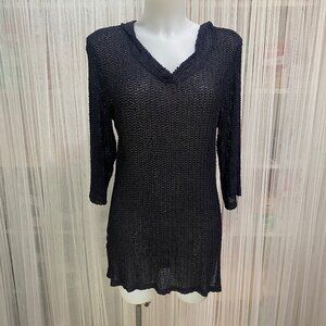 Baja Blue Textured Mesh Hooded Swim Coverup Dark Navy Blue Size XS